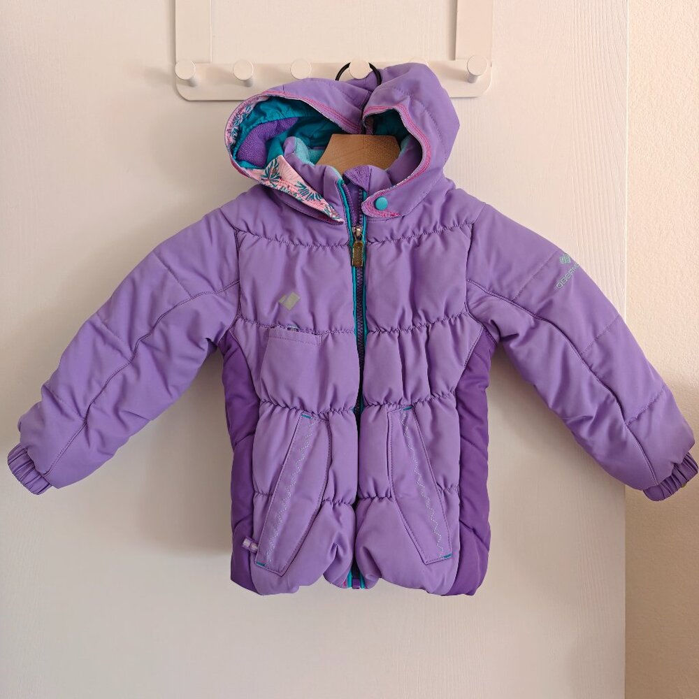 Obermeyer Purple & Teal I-Grow Ski Winter Warm Girl's Jacket Sz. 3
